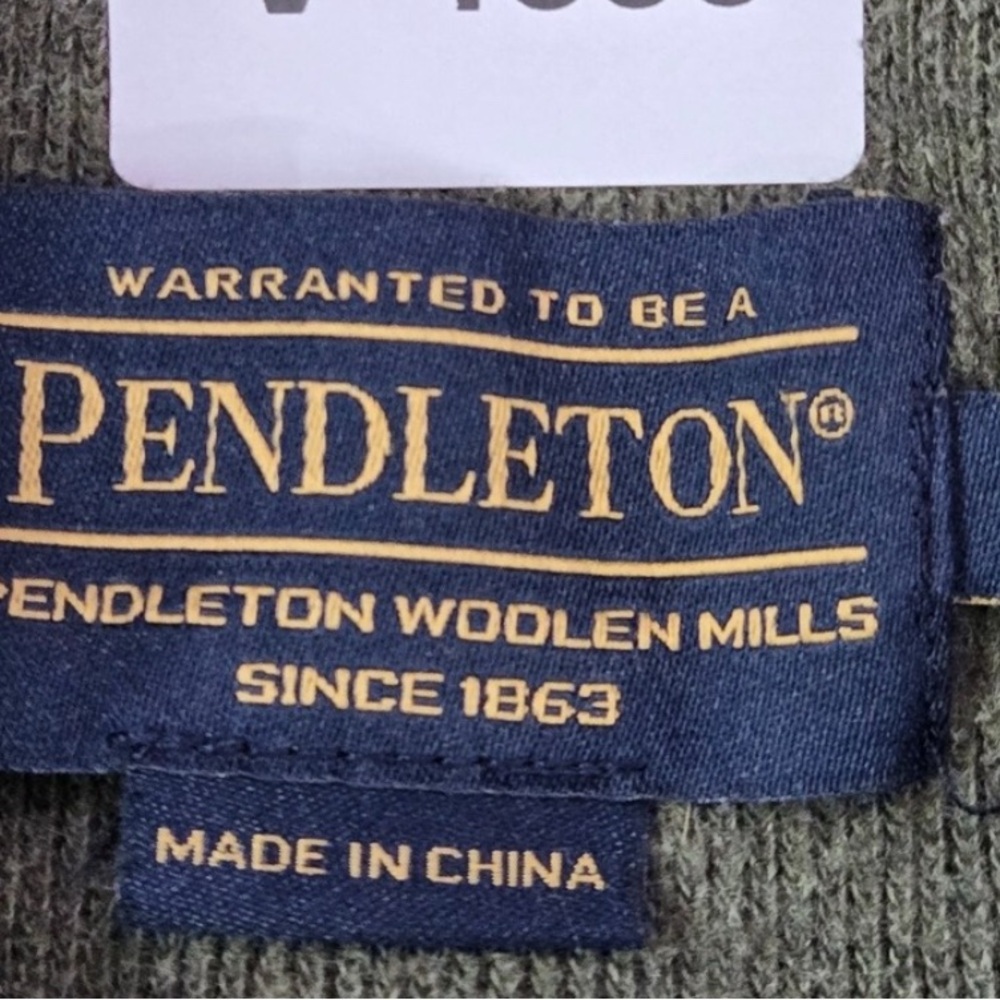 Pendleton Olive Green Quarter Zip Pullover Fleece… - image 7